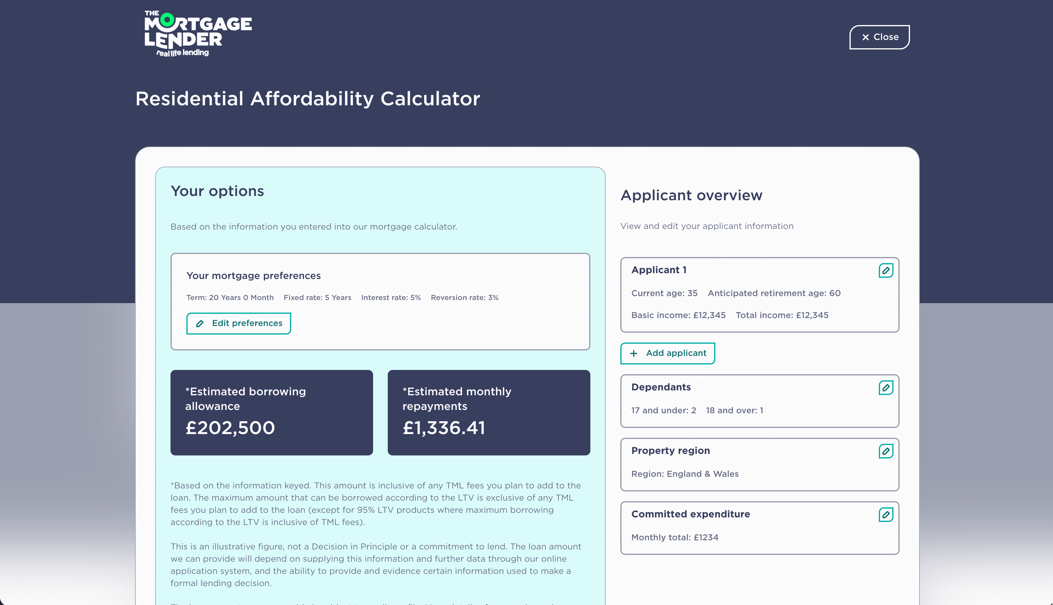 The Mortgage Lender — residential affordability calculator — scroll-driven scene preview